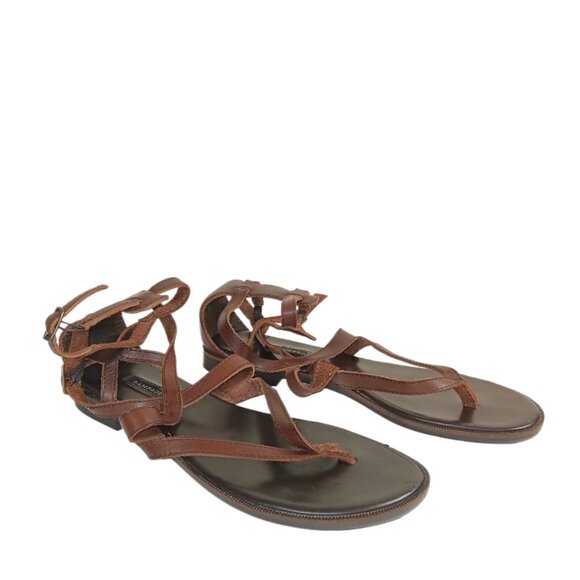 Rampage Gladiator Sandals Womens 8 Brown Leather Boho Strappy Noemi Sandals - Picture 3 of 6